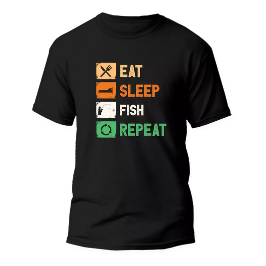 Eat Sleep Fish Repeat T-Shirt Men's