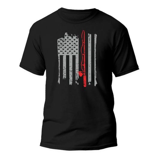 American Flag Fishing T-Shirt Men's