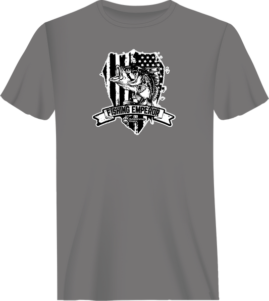Fishing Emperor American Flag T-Shirt Men's