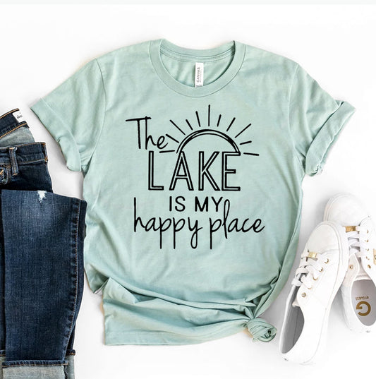 The Lake Is my Happy Place T-shirt - Women's